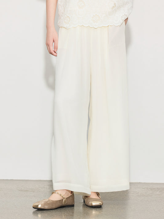 Elegant High-Waist Wide-Leg Summer Pants