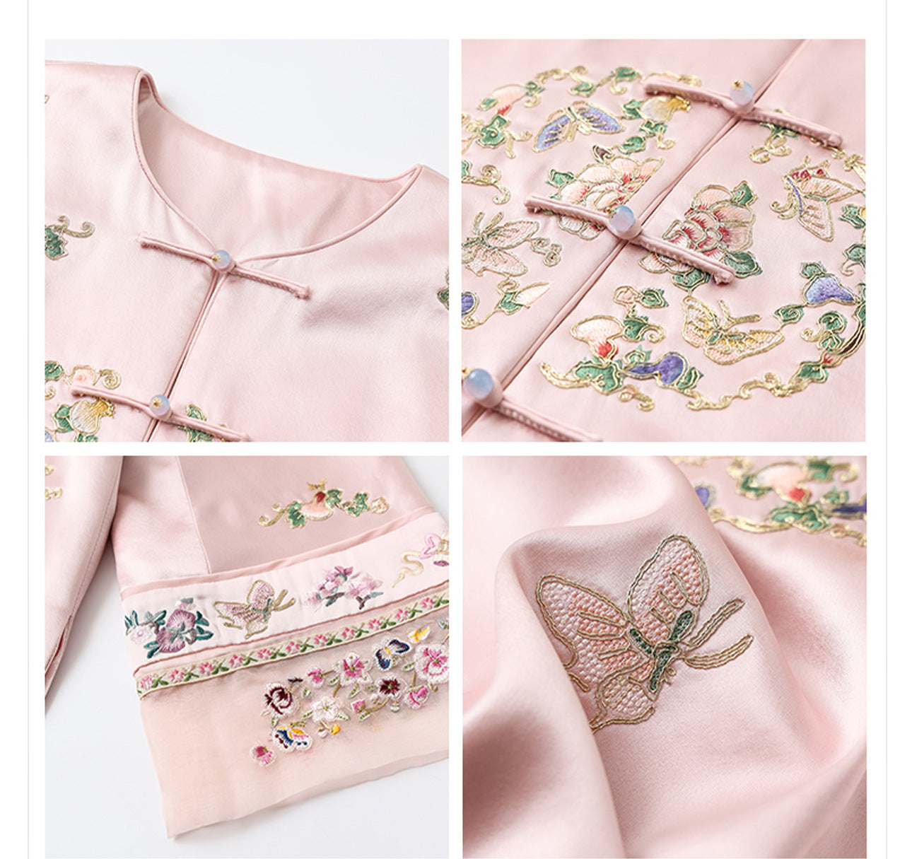 2026 Autumn New Chinese Style Printed Embroidered Acetate Coat for Women