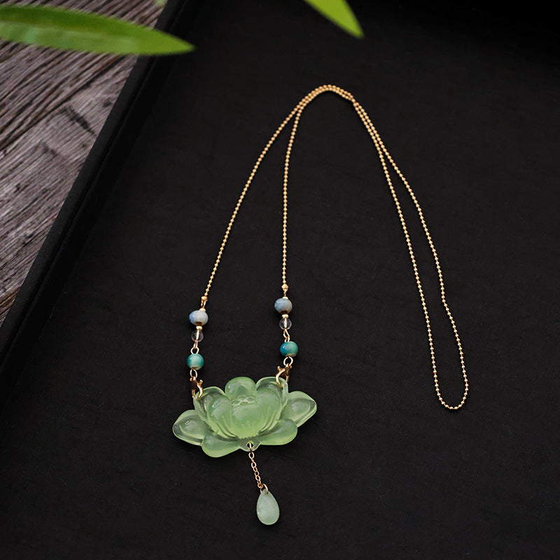 Ancient Costume Hanfu Necklace | Elegant Horse Face Skirt Fresh Jewelry Accessory