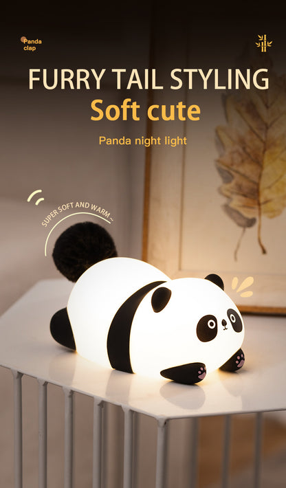 Furry Fun Panda Lamp USB Night Light Cute Bedside Gift Lamp