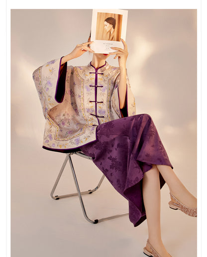 Early Autumn Silk Embroidered Retro Loose Chinese Style Jacket