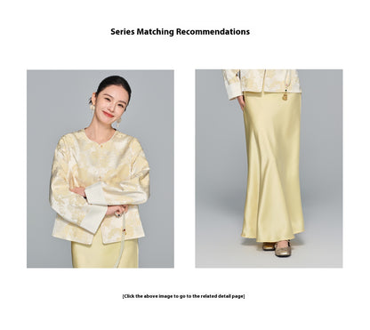 Slimming Jacquard Women's Jacket