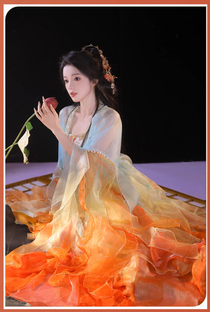 Koi Spirit Hanfu Costume — Qi Chest Skirt & National Style Summer Dress