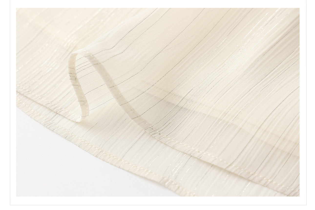 New Chinese Style Embroidered Mesh Shirt | Autumn Light Luxury Elegant Top