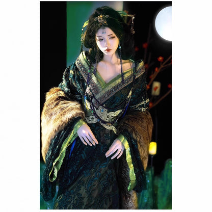 2026 Original Warring States Hanfu – Autumn Winter Large Sleeve Robe