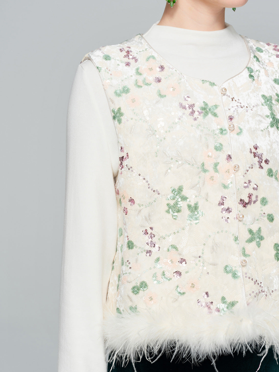 Stylish Velvet Furry Women's Vest