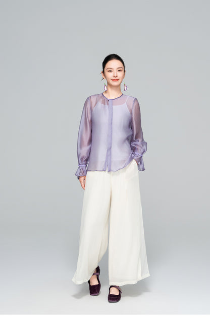 High-End Lightweight Bell Sleeve Top for Women