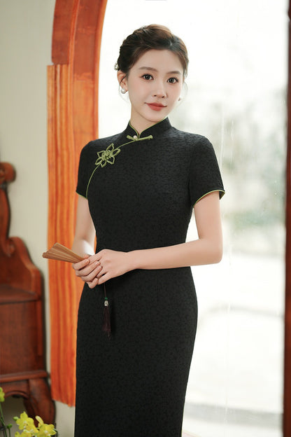Improved Summer Qipao – Elegant Fresh Daily Wear Dress