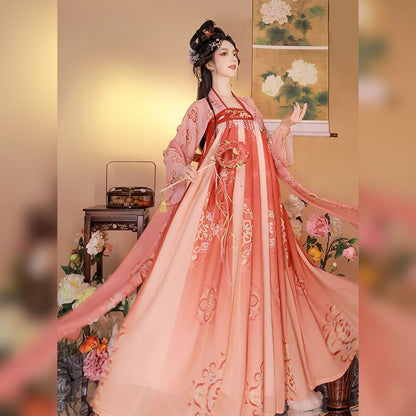 Tang & Wei Jin Style Hanfu — Chest-High Skirt Women’s Spring Summer Set