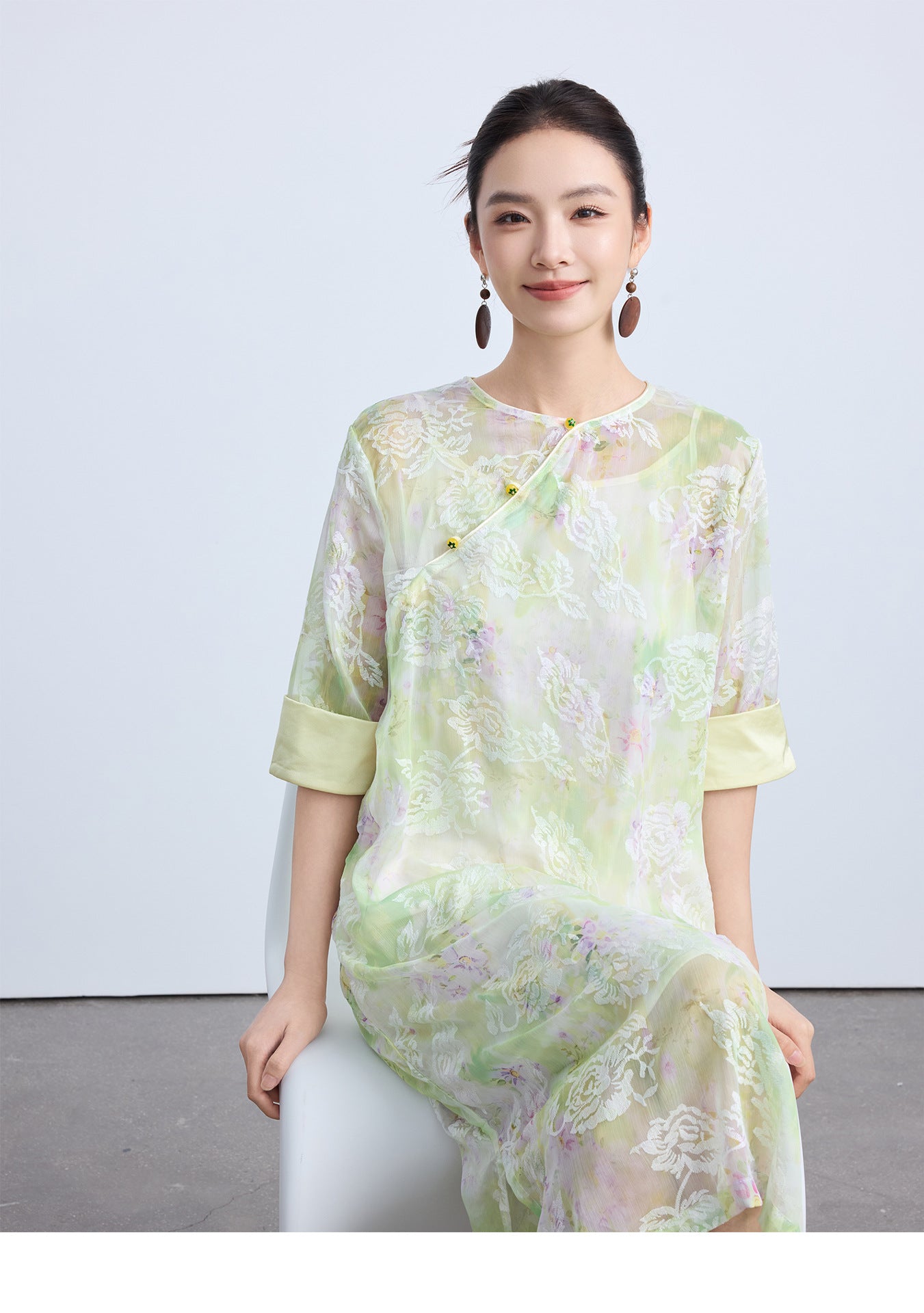High-End Women's Qipao – Loose Elegant Retro Summer Dress