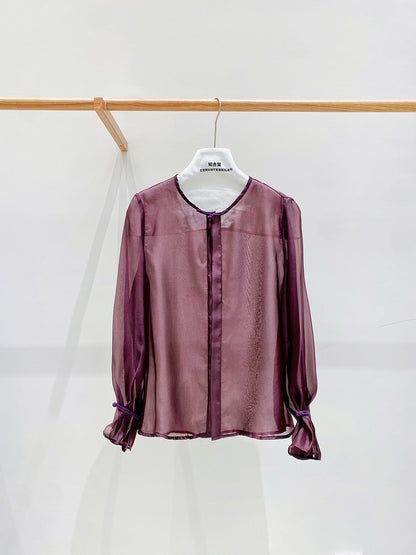 High-End Lightweight Flared Sleeve Blouse for Women