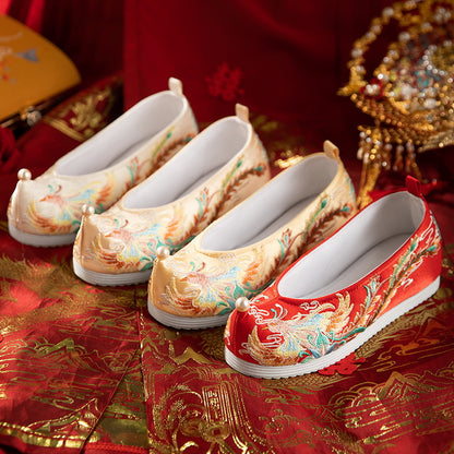 Autumn 2025 Hanfu Shoes — Bride Xiuhe Shoes with Inner Height for Women