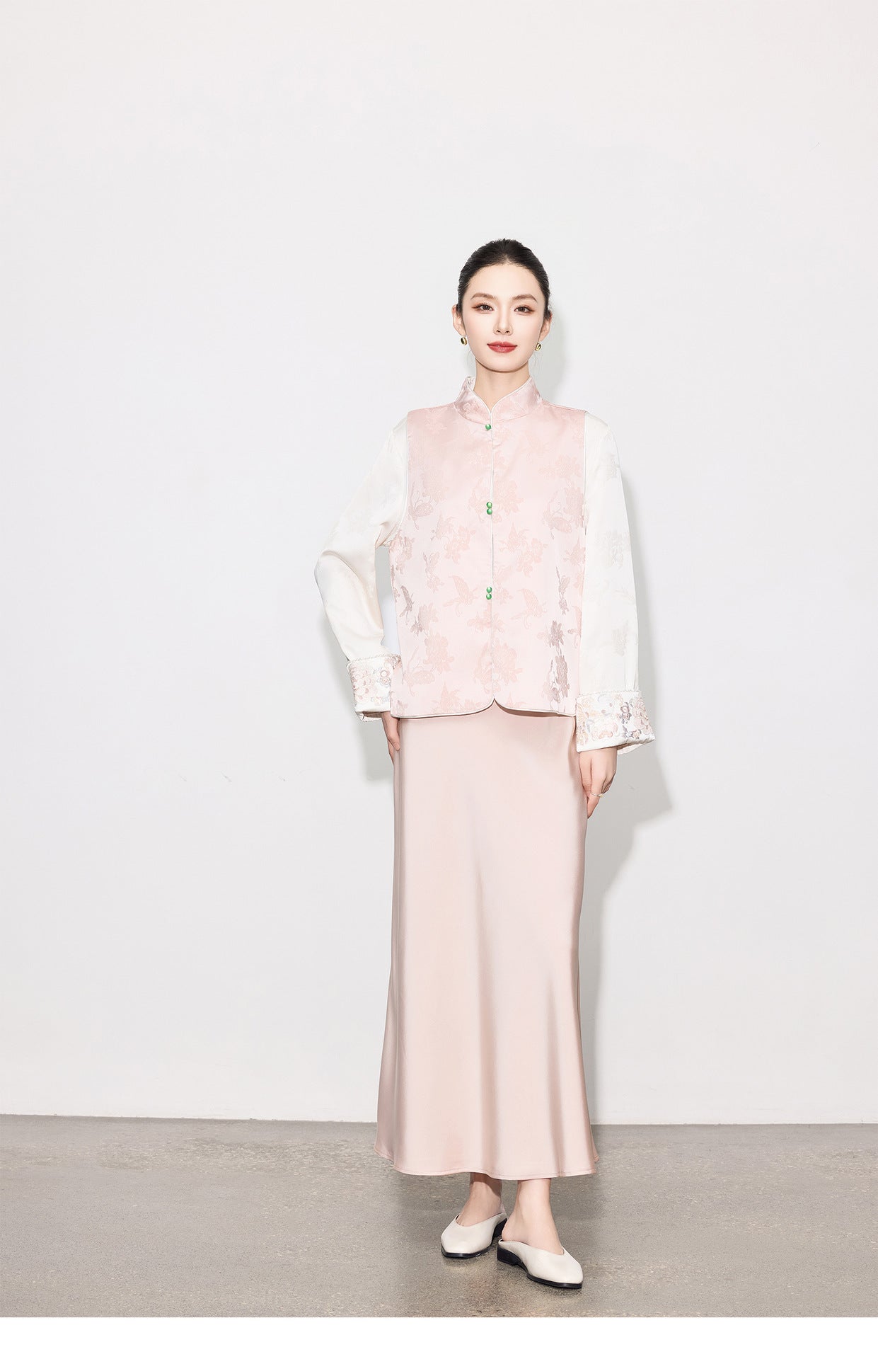 High-End Elegant Jacquard Vest Top for Women