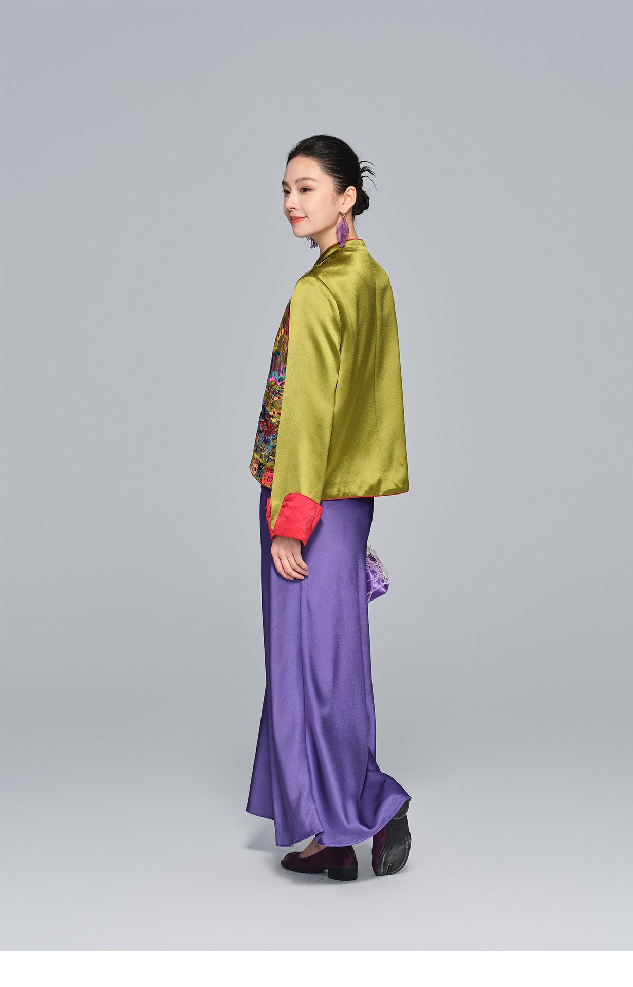 Stylish Embroidered Acetate Jacket