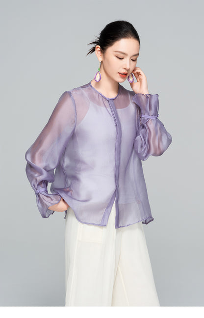High-End Lightweight Bell Sleeve Top for Women