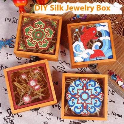 Handmade Cloisonné Enamel Jewelry Box DIY Kit — Chinese Style Craft Gift Set
