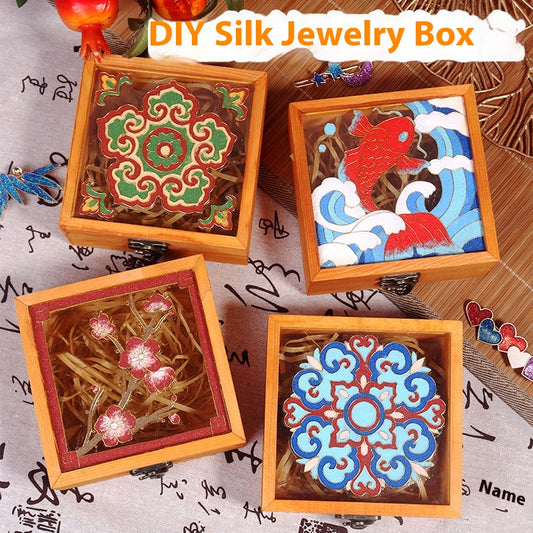 Handmade Cloisonné Enamel Jewelry Box DIY Kit — Chinese Style Craft Gift Set