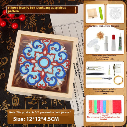 Handmade Cloisonné Enamel Jewelry Box DIY Kit — Chinese Style Craft Gift Set