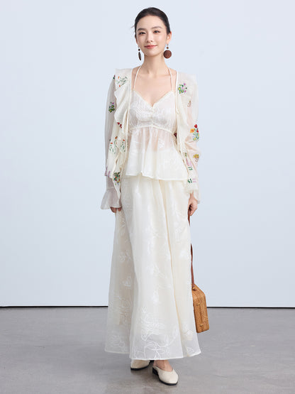 Chic Summer Lace Half Skirt for Women, Elegant and Puffy