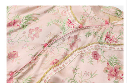 2026 Summer New Chinese Style Printed Rayon Loose Elegant Blouse