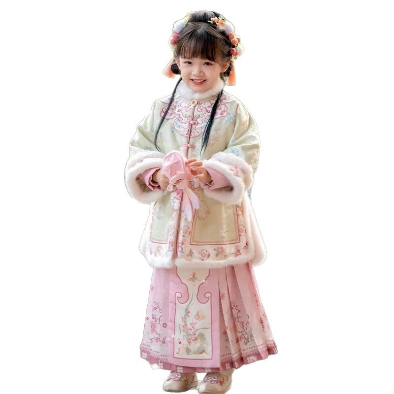 Children’s New Chinese Style Hanfu | Winter Ming Dynasty Outfit for New Year