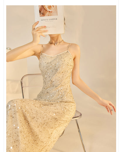 Autumn New Chinese Sequin Embroidered High-End Coat Dress Set