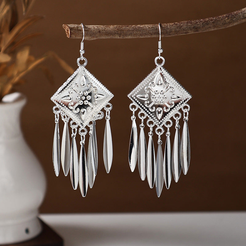 Ancient Style Ethnic Earrings | Elegant Miao Jewelry for Women