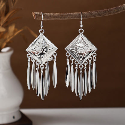 Ancient Style Ethnic Earrings | Elegant Miao Jewelry for Women