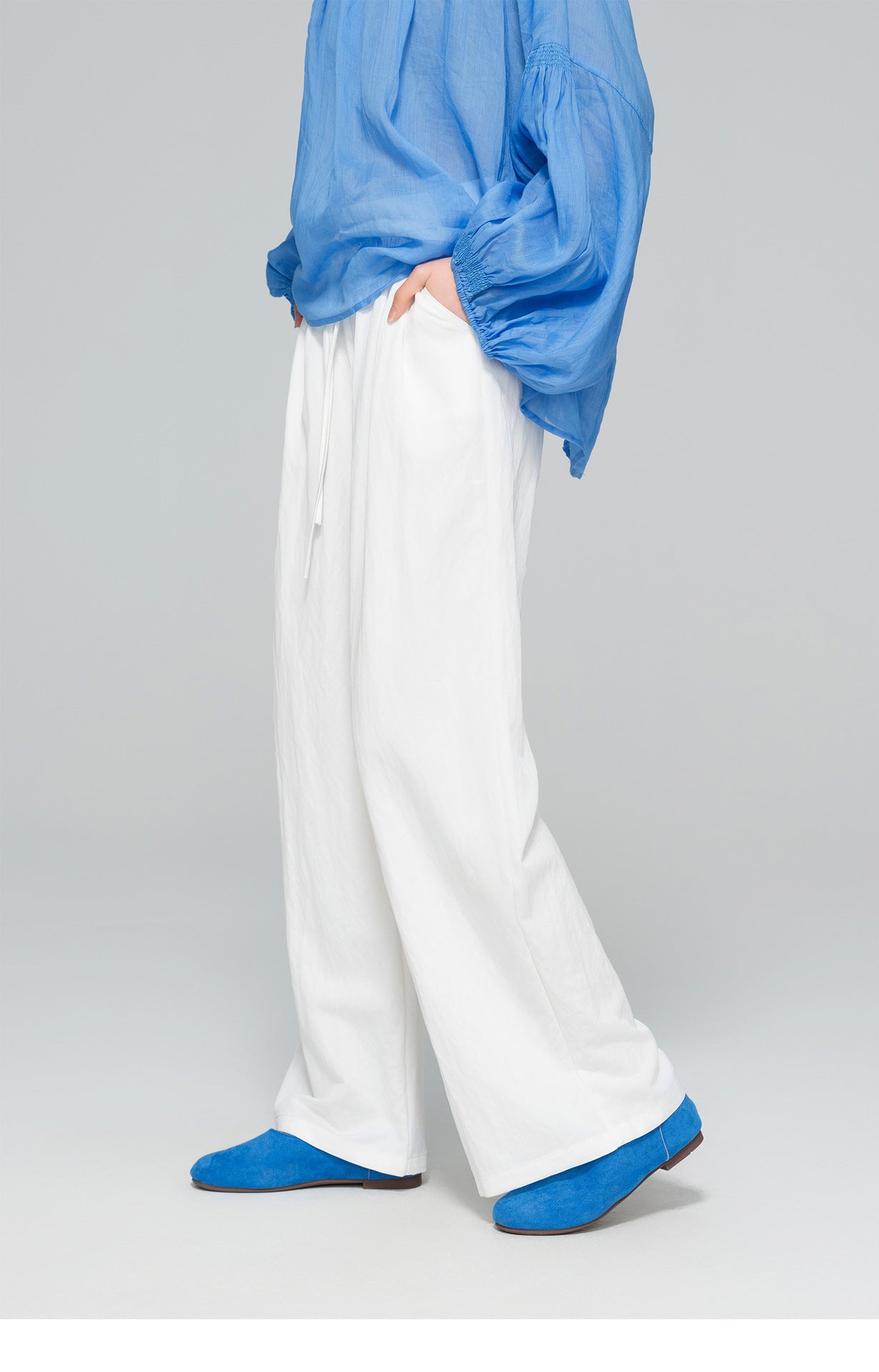 Elegant White Wide Leg Pants for Autumn