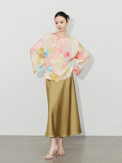 Chic Glossy Satin Mermaid Half Skirt, High-End Design