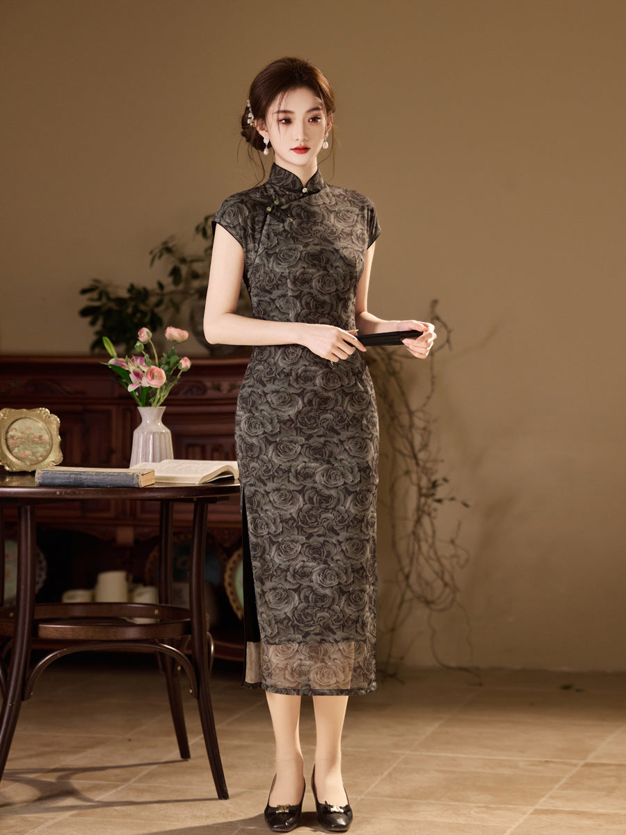 National Style Cheongsam – Breathable Elegant Dress for Women