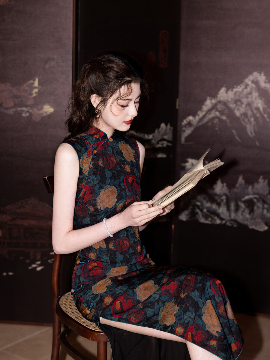 Youthful Long Cheongsam – Socialite High-End Elegant Dress