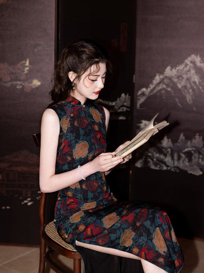 Youthful Long Cheongsam – Socialite High-End Elegant Dress